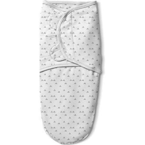 Конверт для пеленания SwaddleMe Footsie Luxe With Easy Change, размер S/M, серые треугольники