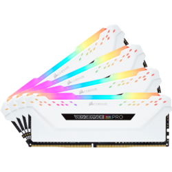 Модуль памяти DIMM 64Gb 4х16Gb DDR4 PC25600 3200MHz Corsair Vengeance RGB Pro White Heat spreader, XMP (CMW64GX4M4C3200C16W)