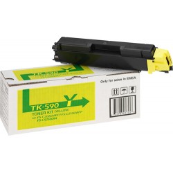 Картридж Kyocera TK-590Y Yellow для FS-C2026MFP/C2126mfp/C2526MFP/C2626MFP/C5250DN (5000стр)