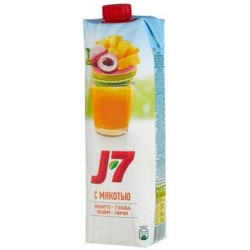 Сок Напиток сокосодержащий J7 Манго-Гуава-Лайм-Личи 0,97 л