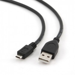 Кабель USB2.0 тип А(m)-microB(5P) 0.5м Cablexpert (CC-P-mUSB02Bk-0.5M) Platinum черный