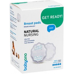 Прокладки в бюстгальтер BabyOno Natural Nursing белые (24 шт)