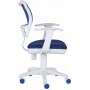 Кресло для офиса Бюрократ CH-W797/BL/TW-10 спинка сетка синий сиденье синий TW-10 колеса белый/синий (пластик белый)