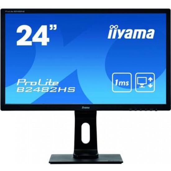 Монитор 24' Iiyama ProLite B2482HS-B1 TN LED 1920x1080 1ms VGA DVI HDMI