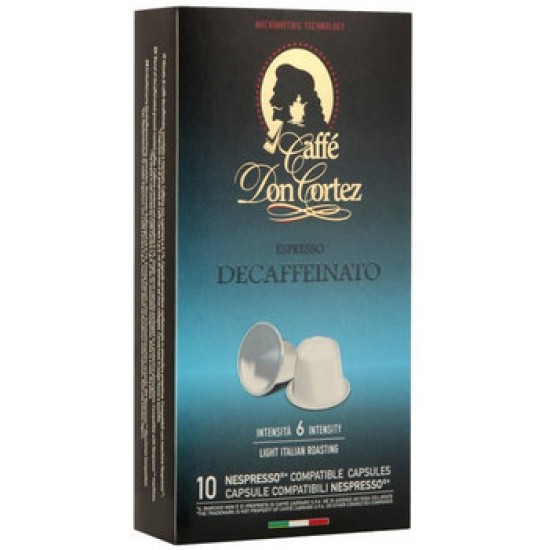 Капсулы для кофемашин DON CORTEZ Decaffeinato 10 шт