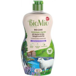 Гель для мытья овощей, фруктов и посуды BioMio (концентрат) Bio-Care с эфирным маслом лаванды, 450мл