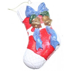Ёлочное украшение Новогодняя сказка Подарочный носок 12,5 см (пластик)