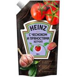 Кетчуп Heinz С чесноком и пряностями, 350 г.