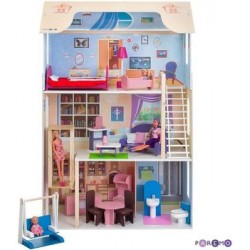 Кукольный домик Paremo для Барби Грация (16 предметов мебели, лестница, лифт, качели) PD315-03