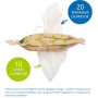 Салфетки Potette Plus 2 в 1: 20 влажных и 10 сухих. 100% органические салфетки