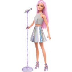 Кукла Mattel Barbie из серии «Кем быть» DVF50/FNX98 Поп-звезда (розовые волосы)
