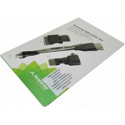 Кабель USB-MicroUSB Avantree с переходниками miniUSB и iPhone4 (CGUS-SET-04) 13см черный