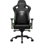 Кресло для геймера Sharkoon Shark Skiller SGS4 чёрно-зелёное (синтетическая кожа, регулируемый угол наклона, механизм качания)