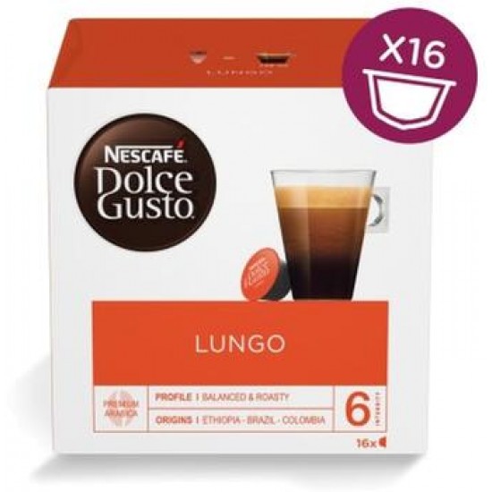 Капсулы для кофемашин Nescafe Dolce Gusto CaffeLungo 16шт