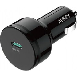 Автомобильное зарядное устройство Aukey CC-Y13 USB Type-C черное