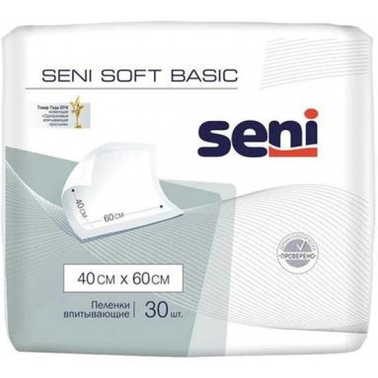 Пеленки Seni Soft Basic, 40 x 60 cм (30 шт.)