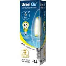 Uniel Air LED-C35-6W/WW/E14/CL GLA01TR UL-00002196