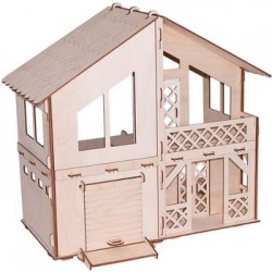 Кукольный домик Paremo серия Я дизайнер Дачный домик с гаражом, конструктор PD218-07