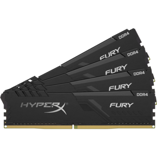 Модуль памяти DIMM 32Gb 4х8Gb DDR4 PC21300 2666MHz Kingston HyperX Fury Black Series XMP (HX426C16FB3K4/32)