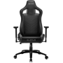 Кресло для геймера Sharkoon Elbrus 2 чёрно-серое (синтетическая кожа, регулируемый угол наклона, механизм качания)