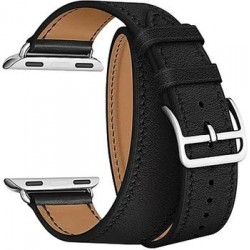 Ремень для умных часов Кожаный ремешок для умных часов Lyambda Meridiana для Apple Watch 42/44 mm Black