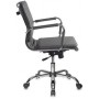 Кресло низкая спинка Бюрократ CH-993-Low/grey серый иск.кожа хром