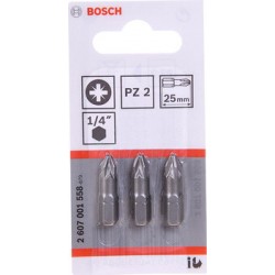 Набор бит PZ 3 предмета Bosch EX, PZ2, 25мм 2607001558