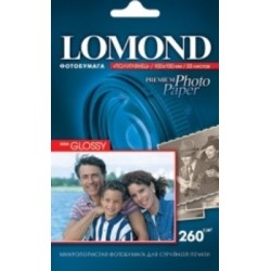 Фотобумага Lomond 10x15 260г/м2 20л, белый полуглянцевое для струйной печати (1103302)