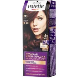 Palette Интенсивный цвет Стойкая крем-краска для волос, RF3 4-88, Красный гранат.