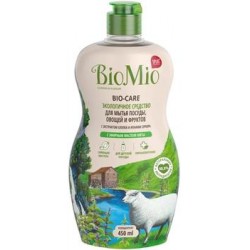 Гель для мытья овощей, фруктов и посуды BioMio (концентрат) Bio-Care с эфирным маслом мяты, 450мл