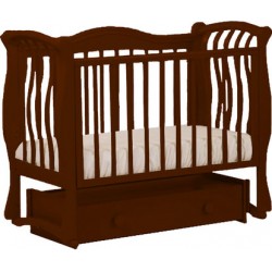 Детская кроватка Лель (Кубаньлесстрой) Маргаритка БИ 08.4 (маятник универсальный) темный орех
