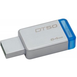 USB Flash накопитель 64GB Kingston DataTraveler 50 (DT50/64GB) USB 3.0 Серебристый-синий