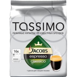 Капсулы для кофемашин Tassimo Jacobs Espresso 16шт