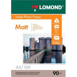 Фотобумага Lomond A3, 90гр, 100л белый матовое для струйной печати (0102011)