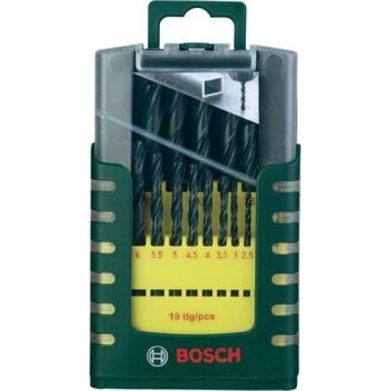 Набор сверл по металлу 19 предметов Bosch DIY HSS-R 2607017151