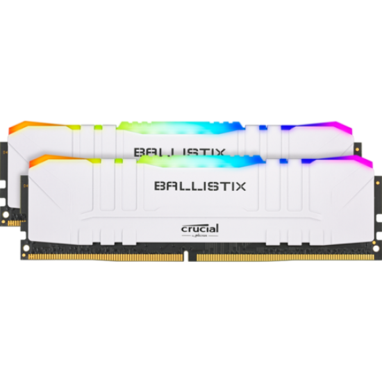 Модуль памяти DIMM 16Gb 2х8Gb DDR4 PC24000 3000MHz Crucial Ballistix RGB White (BL2K8G30C15U4WL)