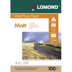 Фотобумага Lomond A4, 100гр, 100л белый матовое/матовое для струйной печати (0102002)