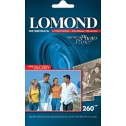Фотобумага Lomond 10x15 260г/м2 20л, белый высокоглянцевое для струйной печати (1103102)