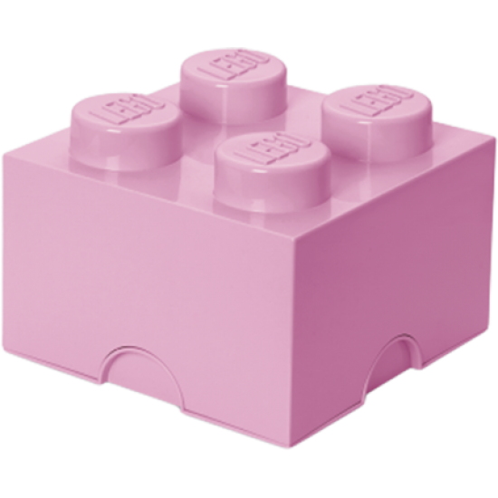 Пластиковый кубик LEGO для хранения 4, розовый