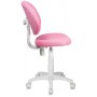 Кресло детское Бюрократ KD-W6/TW-13A розовый TW-13A (пластик белый)