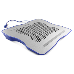 Подставка охлажд. Crown CMLC-1001 для ноутбука до 15,6', 1 вен. 160 мм, silver&blue