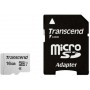 Micro SecureDigital 16Gb HC Transcend class10 UHS-1 (TS16GUSD300S-A) + SD адаптер