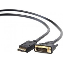 Кабель DisplayPort M - DVI 1.8м черный, экран