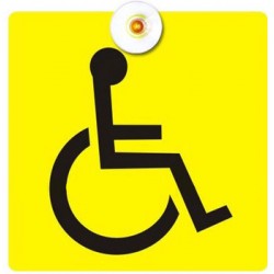 Наклейка Знак 'Инвалид в авто' на присоске, 15х15 см
