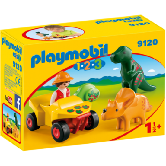 Playmobil 1.2.3.: Исследователь с динозаврами 9120