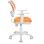 Кресло Бюрократ Ch-W797 OR TW-96-1 белый пластик спинка оранжевая сетка сиденье оранжевый TW-96-1
