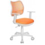 Кресло Бюрократ Ch-W797 OR TW-96-1 белый пластик спинка оранжевая сетка сиденье оранжевый TW-96-1