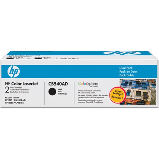 Картридж HP CB540AD Black для CLJ CP1215/CP1515/CP1518 двойная упаковка