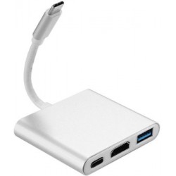 Адаптер USB3.1 USB-C(m)- HDMI(f) + USB3.0(f), TypeC (f)