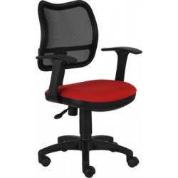 Кресло для офиса Бюрократ CH-797AXSN/26-22 спинка сетка черный сиденье красный 26-22